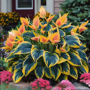 Хоста Флейм Данс купить по цене от 650р. в интернет-магазине «Посадика» с доставкой почтой в в Верхний Уфалейе и по всей России – [изображение №1].